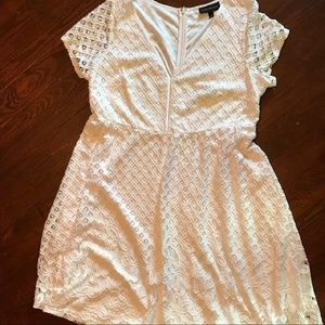 Lane Bryant White/Cream Crochet Dress
